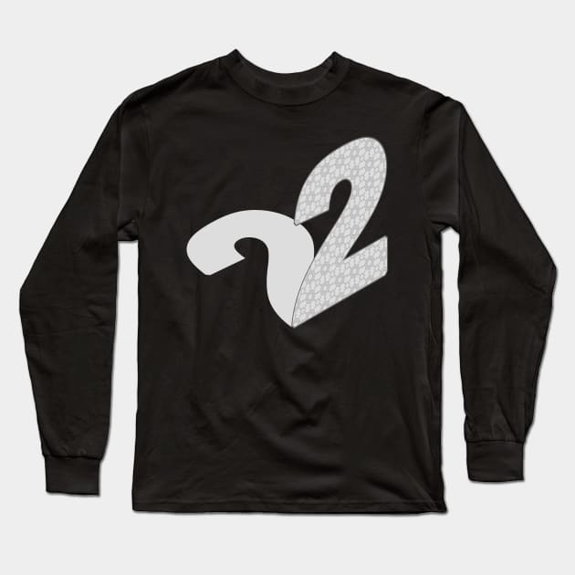 Isometric Number, Number Two Long Sleeve T-Shirt by PoshGeometry